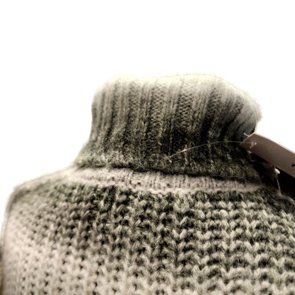 TOPMAN NWT Turtleneck Wool Blend Sweater Ombre Gray Small - Picture 5 of 10